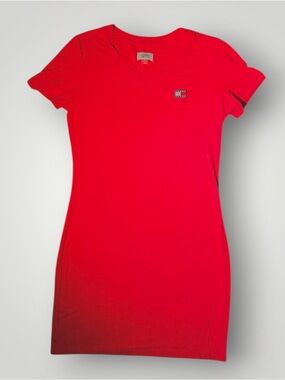 Tommy Hilfiger Women's Small Red Short Sleeve Tshirt mini dress